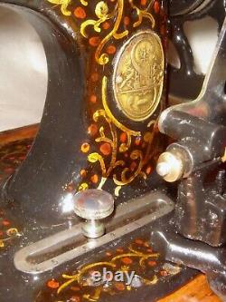 1880 Durkopp Fiddle Base Antique Sewing Machine Good Working Condition Germany