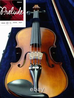 4/4 Antique Violin/Ebony Fitting/ BowithCase/Rosin/Shoulder Rest/Prelude String