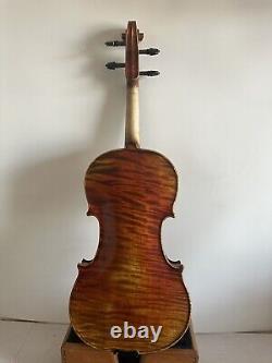 4/4 Violin Antique Style 1PC flamed maple back old spruce top hand made K3934