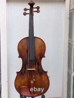 4/4 violin European Flamed maple back spruce top hand carved antique Style No7