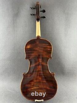 ACTUAL PHOTO Hand Made Flamed 4/4 Hand Carved Violin with Case and Bow 231108-01