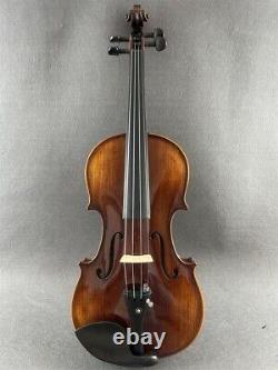 ACTUAL PHOTO Hand Made Flamed 4/4 Hand Carved Violin with Case and Bow 231108-01