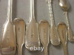 AMAZING 1962 FIDDLE THREAD SILVER CANTEEN CUTLERY 11062 grams 18 Place Setting