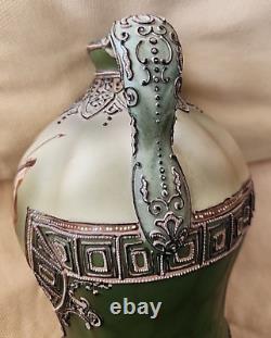 ANTIQUE NIPPON HAND PAINTED MORIAGE JUG with MONK playing violin