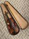 Antique Violin No Label / Gsb Trademark Coffin Style Carrying Case