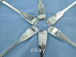 An Antique Sterling Silver Set Of Six Fiddle Back Dinner Forks, Dublin 1833