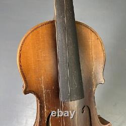 Antique 1800's Wooden Violin 4x4 Instrument 22 Hand Made VTG