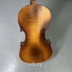 Antique 1800's Wooden Violin 4x4 Instrument 22 Hand Made VTG