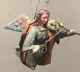 Antique Cartapesta Angel W Violin Christmas Ornament Made In Italy Paper Mache