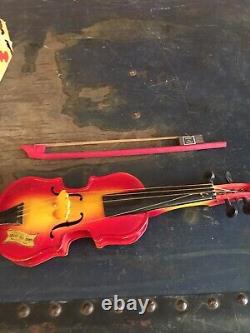Antique Child's Grand'ole Opry Violin Collectible Vintage Toy Wood Tin Rare