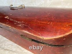 Antique Double Violin Case Georgian Style Old Hardware Poss English Orig