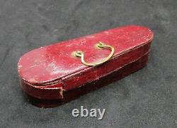 Antique Dresden Victorian Christmas Ornament Miniature Violin and Bow in Case