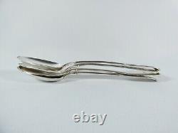 Antique Georgian 1835 Set of 4 Sterling Silver Teaspoons Spoons Fiddle Back JW