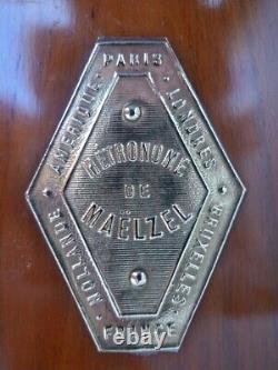 Antique Metronome de Maelzel With Hinged Door and Bell Rare Collectors item