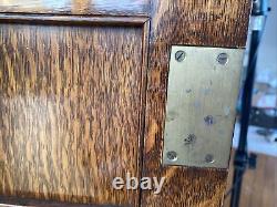 Antique Oak Campaign Canteen 3 drawer Scottish Elkington Fiddle Rat Silver Plate