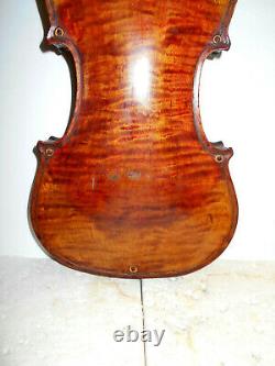 Antique Old Vintage American 1800s Stahl 1 Pc Back Full Size Violin NR