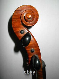Antique Old Vintage American 1 Pc Curly Maple Back Full Size Violin NR