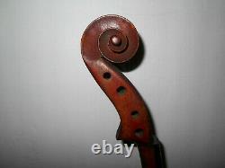 Antique Old Vintage American Stahl 1 Pc Quilted Back Full Size Violin NR