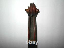 Antique Old Vintage American Stahl 1 Pc Quilted Back Full Size Violin NR