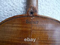Antique Old Vintage Violin Fiddle full size 4/4 stamped STAINER