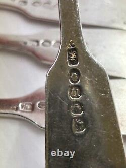 Antique Silver Fiddle Pattern Forks