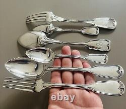 Antique Solid Silver Cutlery Old English Fiddle Pattern