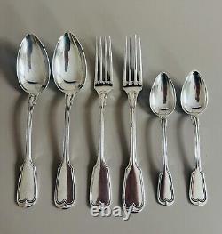 Antique Solid Silver Cutlery Old English Fiddle Pattern