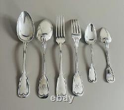 Antique Solid Silver Cutlery Old English Fiddle Pattern