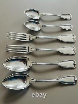 Antique Solid Silver Cutlery Old English Fiddle Pattern