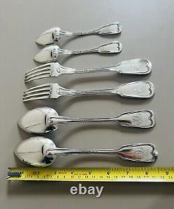 Antique Solid Silver Cutlery Old English Fiddle Pattern