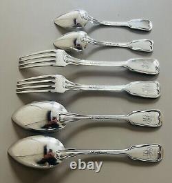 Antique Solid Silver Cutlery Old English Fiddle Pattern