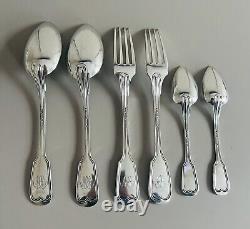 Antique Solid Silver Cutlery Old English Fiddle Pattern