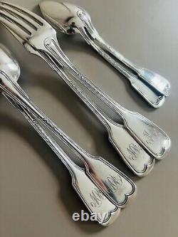 Antique Solid Silver Cutlery Old English Fiddle Pattern