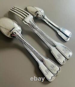 Antique Solid Silver Cutlery Old English Fiddle Pattern