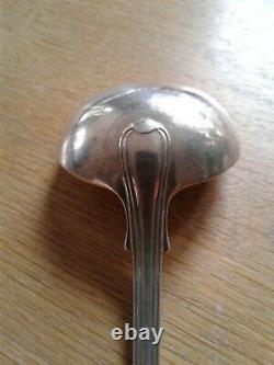 Antique Solid Silver, Fiddle And Thread Pattern Sauce Ladle London 1839