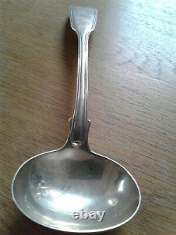 Antique Solid Silver, Fiddle And Thread Pattern Sauce Ladle London 1839