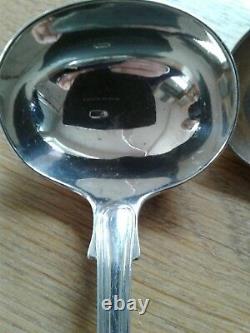 Antique Solid Silver, Fiddle & Thread Pair Of Sauce Ladles London 1839