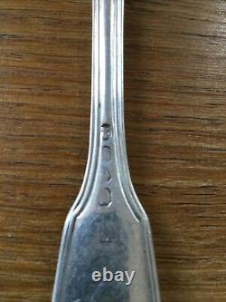 Antique Solid Silver Fiddle Thread & Shell Pattern Dessert Fork London 1928