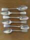 Antique Solid Silver Set Of 6 Tea Spoons Fiddle Pattern London 1870