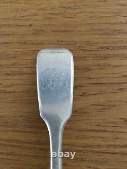 Antique Solid Silver Set Of 6 Tea Spoons Fiddle Pattern London 1870
