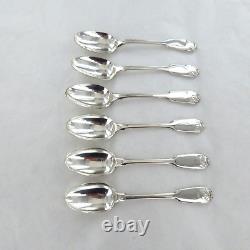 Antique Sterling Silver Set Of Six Fiddle And Shell Teaspoons London 1825