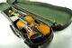 Antique Stradivarius 1717 Violin With Case 1/4 Bulgarian Copy Old Vtg