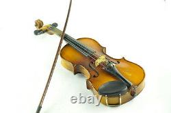 Antique Stradivarius 1717 Violin With Case 1/4 Bulgarian Copy Old VTG