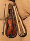 Antique Stradivarius Copy Violin With Wooden W. E Hills & Sons London Case And Bow