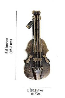 Antique Style Violin Design Cast Iron Door Knocker Handmade Vintage Finish