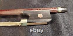 Antique Tourte Violin Bow 8 Sided Shaft Ebony Frog Silver Adjusting 28-7/8 Vtg