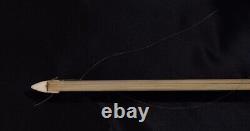 Antique Tourte Violin Bow 8 Sided Shaft Ebony Frog Silver Adjusting 28-7/8 Vtg