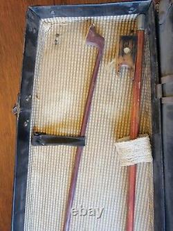 Antique Unbranded Violin & two Bows For Repair