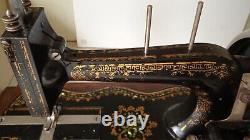 Antique / Vintage Cased Stoewer Princess Fiddle Base Sewing Machine