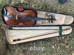 Antique Vintage E Martin 4/4 Amati Violin Copy Germany w Two Bows